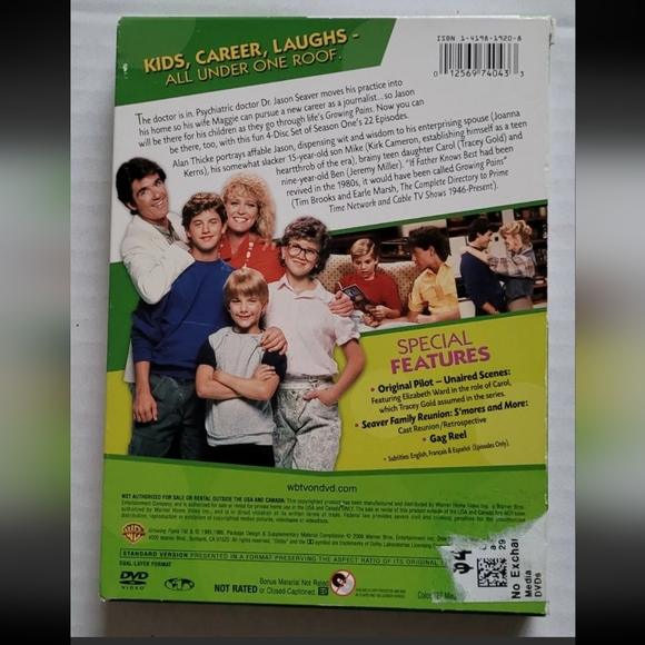 Growing Pains - The Complete First Season (DVD, 2006, 4-Disc Set) - Picture 2 of 6